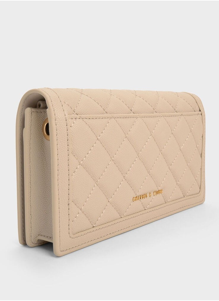 Charles & Keith Micaela Quilted Long Wallet