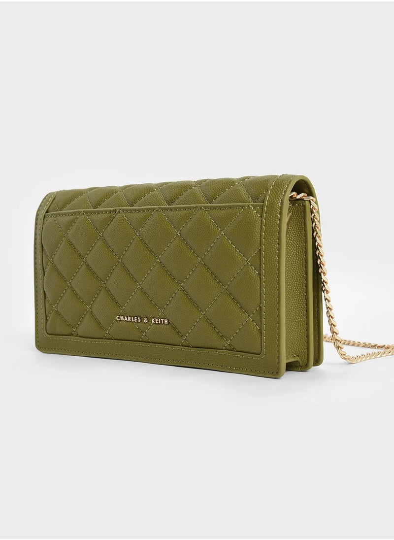 Charles & Keith Micaela Quilted Long Wallet