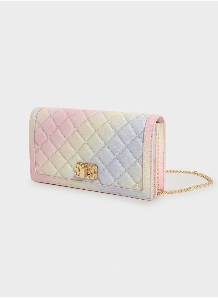 Charles & Keith Micaela Quilted Long Wallet