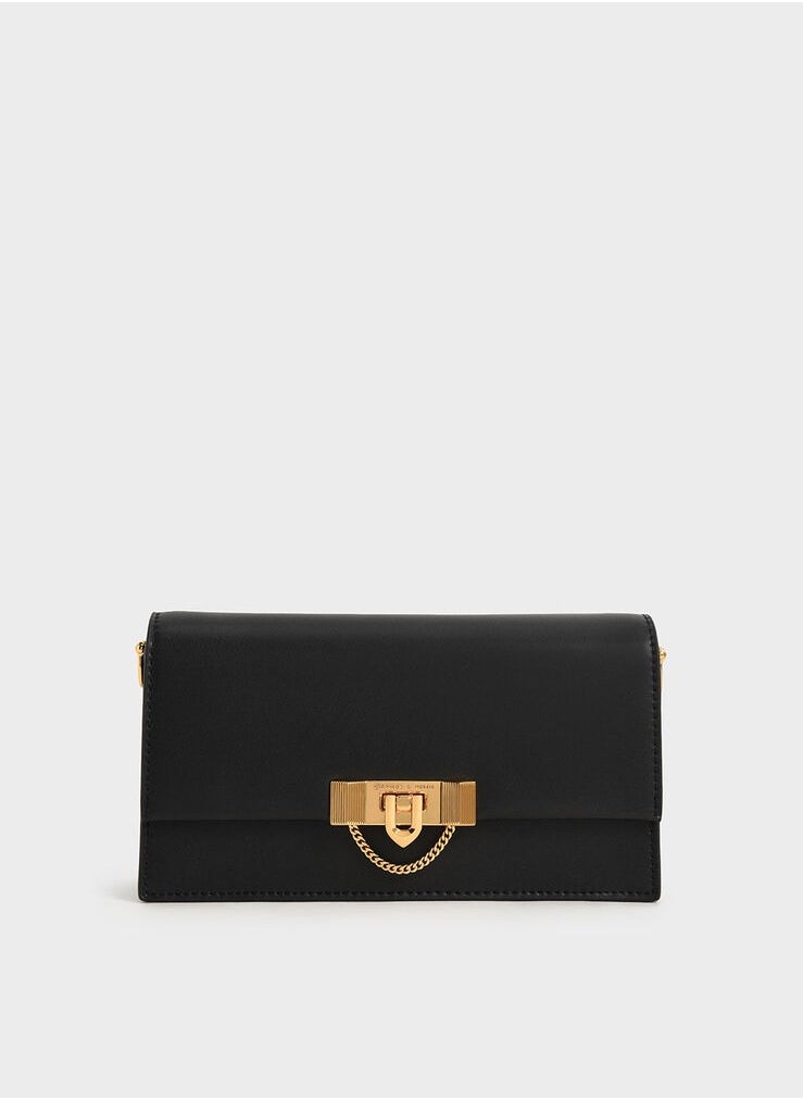 Tallulah Metallic Push-Lock Wallet