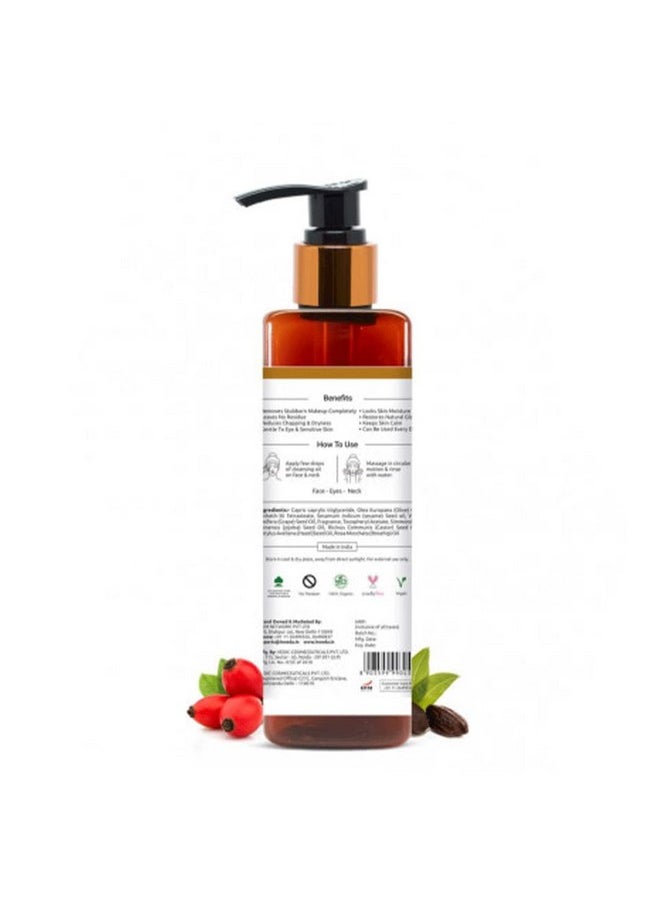 Inveda Stubborn Makeup Cleansing Oil, Helps To Reduces Acne Breakouts, Improves Skin Tone With Rosehip Oil, Jojoba Oil And Sesame Seed Oil For Radiant & Natural Glow, 100Ml