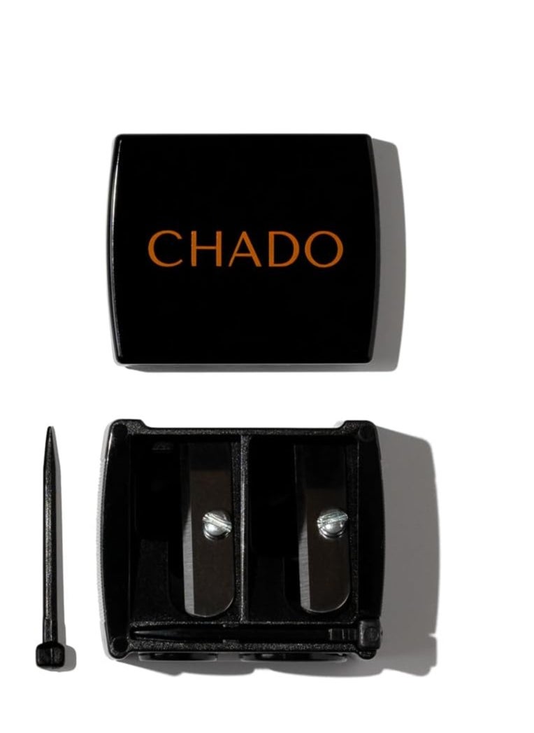 CHADO Double Blade Makeup Pencil Sharpener - Ideal for Sharpening Jumbo Pencils, Lip Pencils, Eyeliner Pencil