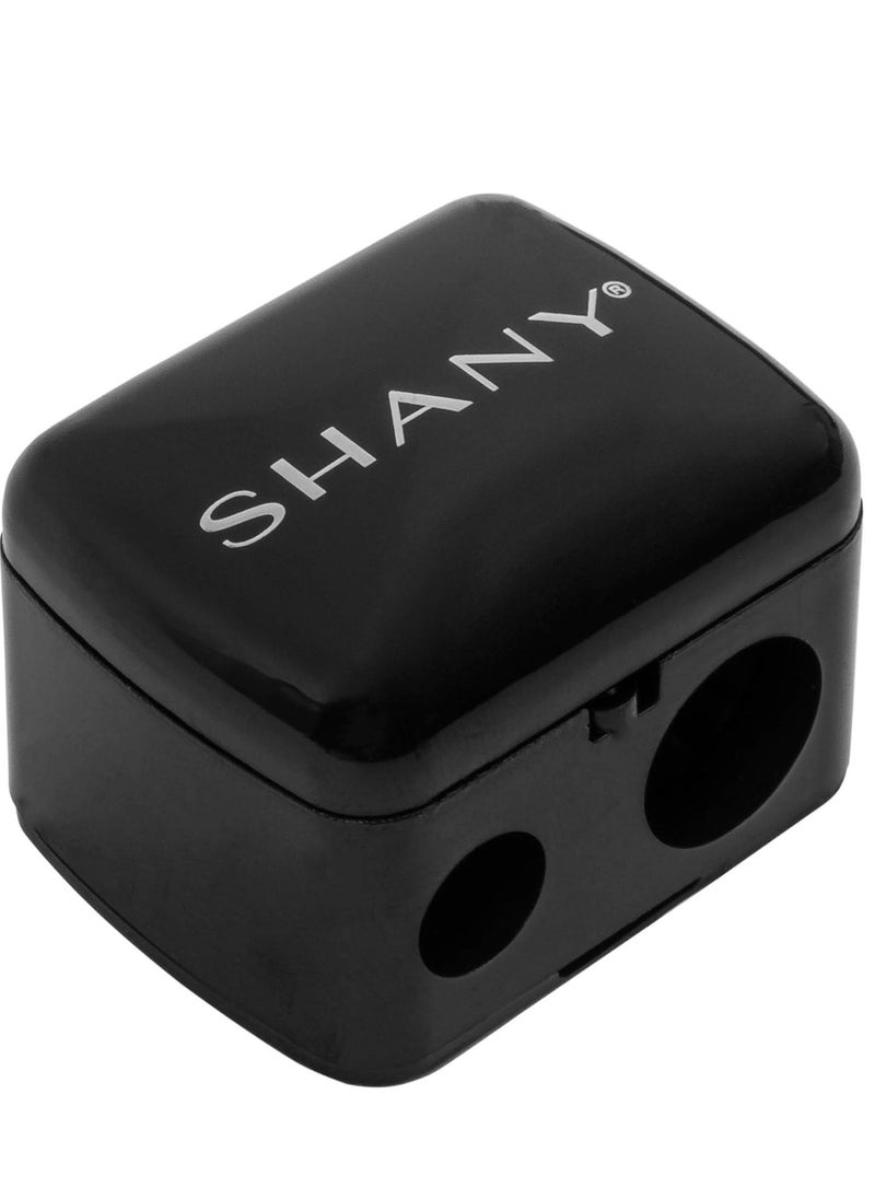 SHANY Cosmetic Pencil Sharpener - Eyeliner and Lip Pencil Dual Sharpener with Removable Lid for Traditional and Jumbo Pencils