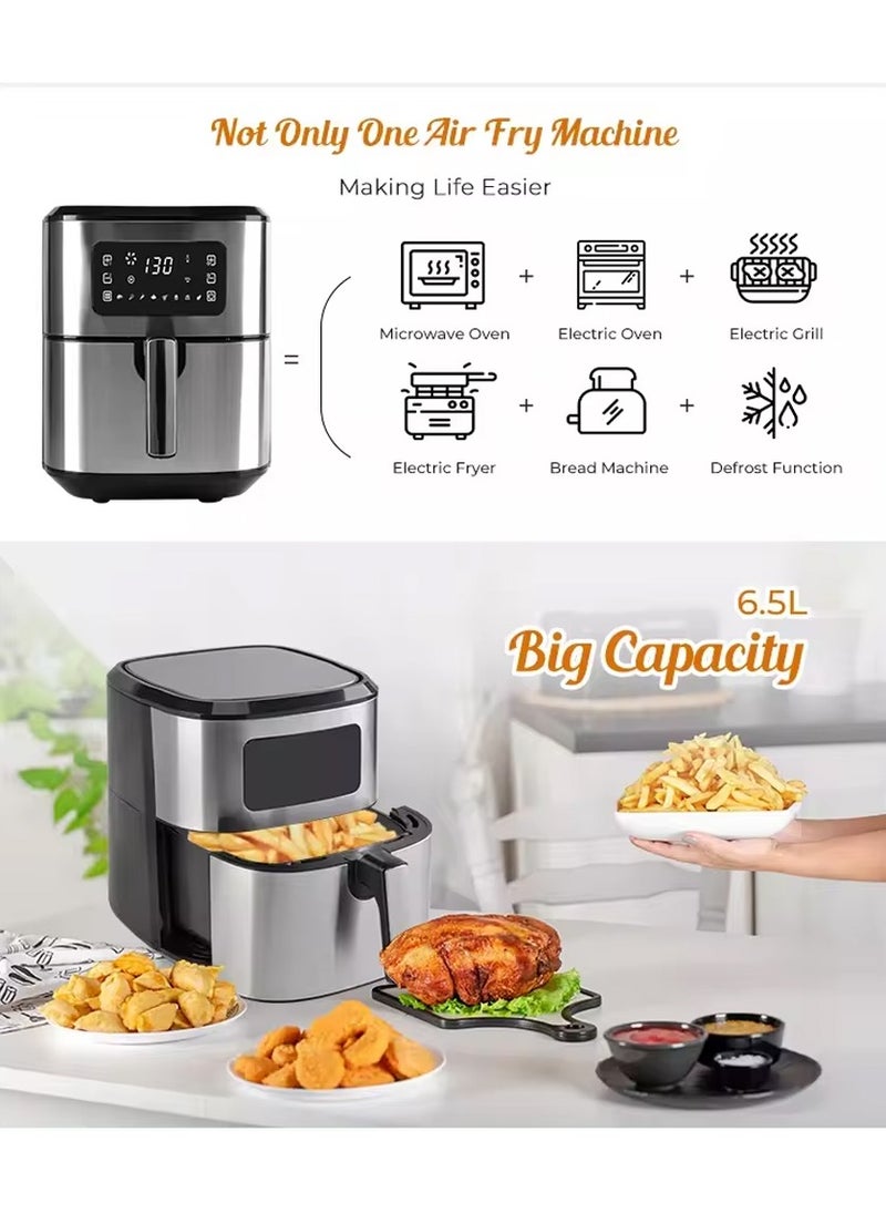 6.5L Air Fryer Rapid Healthy Cooker Oven Low Fat Oil Free Food Frying Non-Stick