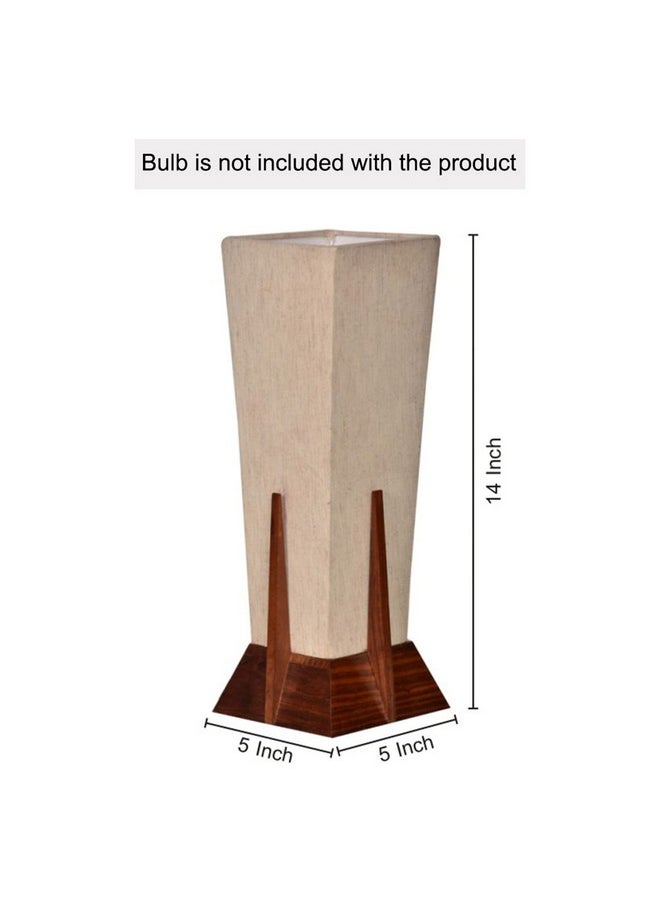 Sheesham Wooden 'Pyramid' Table Lamp For Bedroom & Living Room (14 Inch, Wood, Without Bulb, Pack Of 1) |Bedside Table Lamp Side Table Lamps For Home Decoration Office Side Lamp