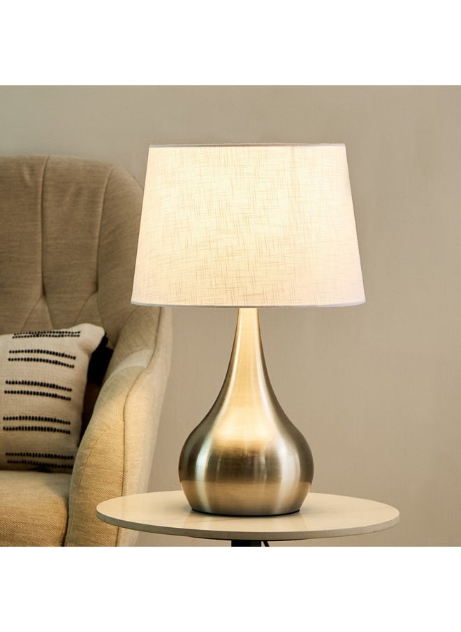 Antark Metal Table Lamp with Linen Shade 30 x 48 x 30 cm