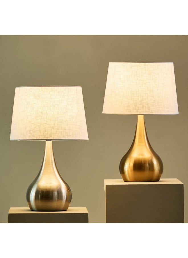 Antark Metal Table Lamp with Linen Shade 30 x 48 x 30 cm