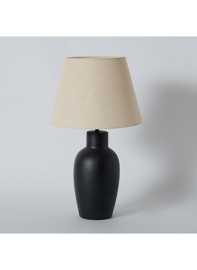 Marbella Ceramic Table Lamp with Linen Shade 52 cm