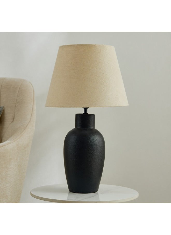 Marbella Ceramic Table Lamp with Linen Shade 52 cm