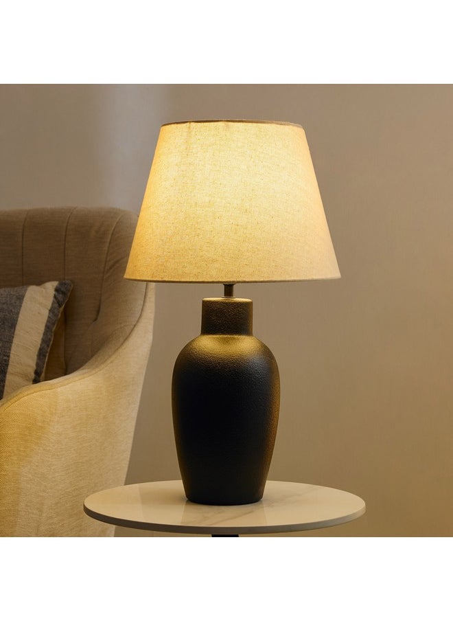 Marbella Ceramic Table Lamp with Linen Shade 52 cm