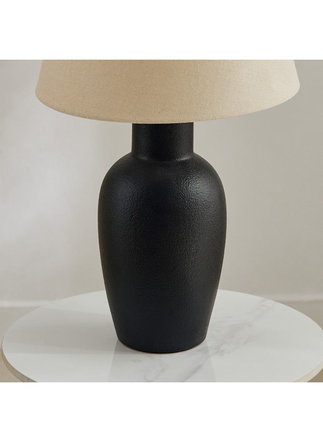 Marbella Ceramic Table Lamp with Linen Shade 52 cm