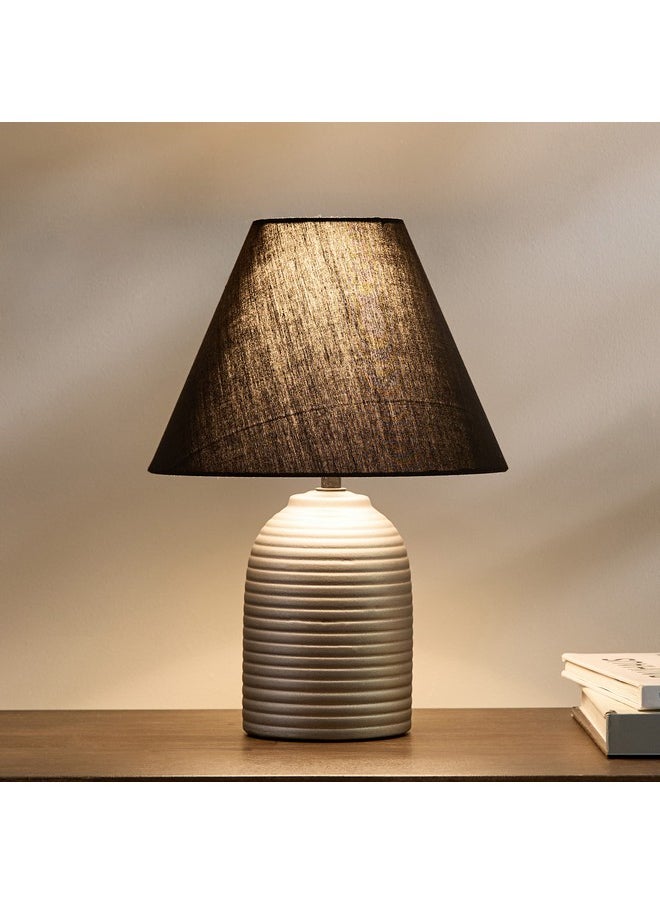 Marbella Ceramic Table Lamp with Fabric Shade 32 cm