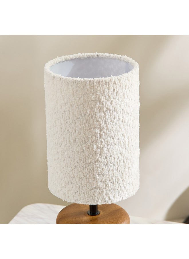 Marbella Ceramic Table Lamp with Cashmere Boucle Shade 33.5 cm