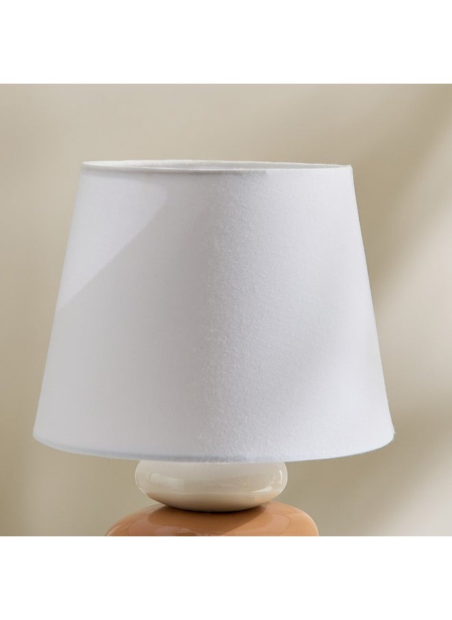 Marbella Ceramic Table Lamp with Fabric Shade 29 cm