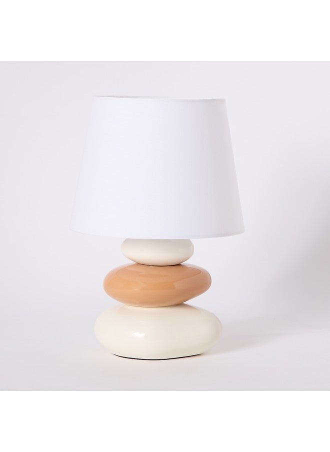 Marbella Ceramic Table Lamp with Fabric Shade 29 cm