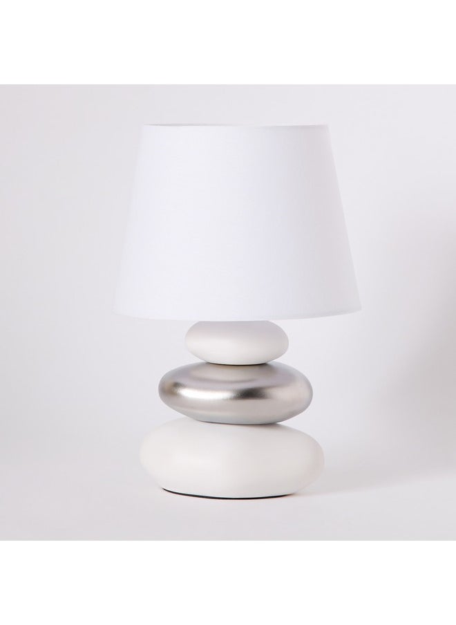 Marbella Ceramic Table Lamp with Fabric Shade 29 cm