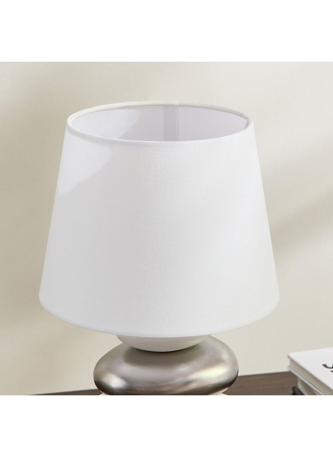 Marbella Ceramic Table Lamp with Fabric Shade 29 cm