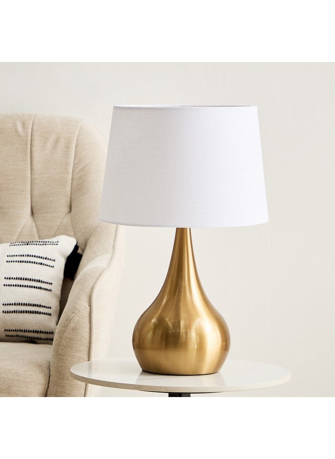 Antark Metal Table Lamp with Linen Shade 30 x 48 x 30 cm