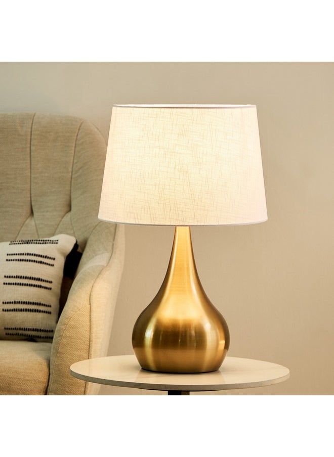 Antark Metal Table Lamp with Linen Shade 30 x 48 x 30 cm