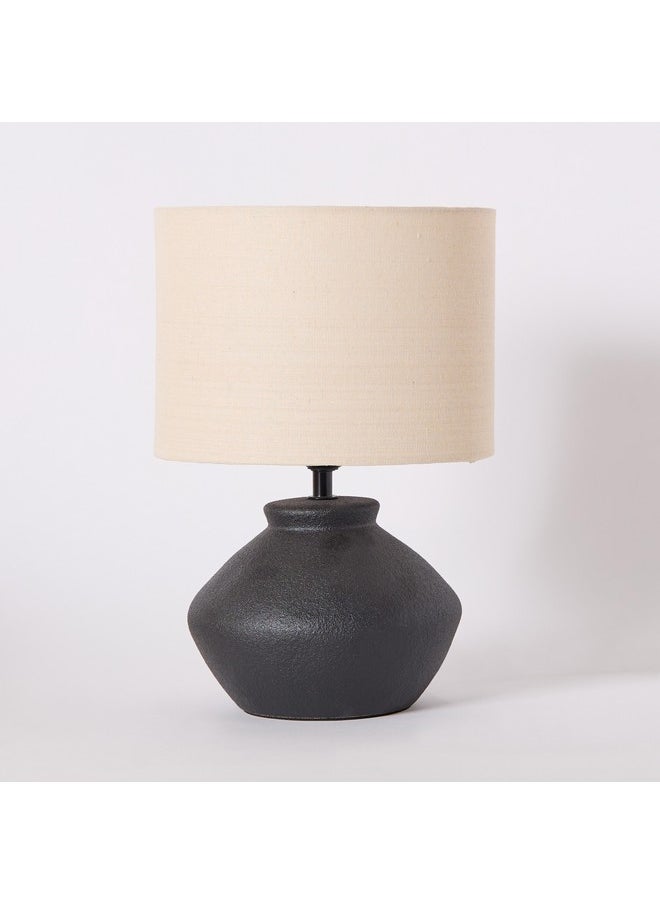 Marbella Ceramic Table Lamp with Linen Shade 32.5 cm