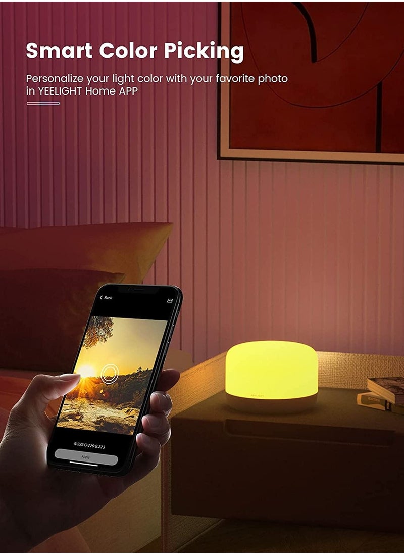 Yeelight Smart Bedside Table Lamp RAZER D2 Dimmable RGB Touch Light for Bedroom and Living Room Compatible with Ok Google Apple Home Kit and Alexa