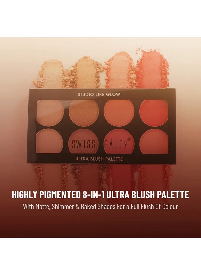 Ultra Blush Palette With Highly Blendable Shades | Pigmented Blusher For A Natural Flush | Shade-1, 16Gm|