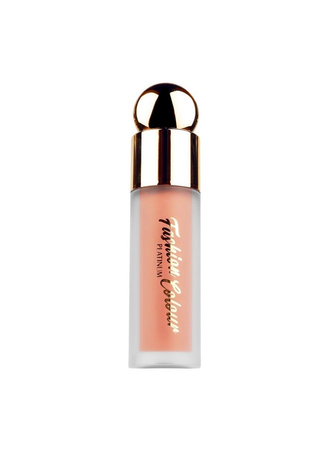 Platinum Liquid Blusher | Long-Lasting | Liquid Dewy Blush | Lightweight Blush | Ultra-Pigmented Formula | Buildable Liquid Blush | Dewy & Radiant Finish | (Peach, 5Gm)