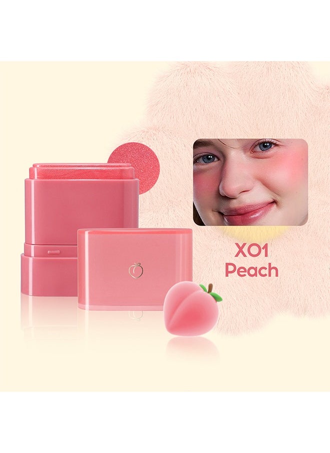 Blush Dewy Cheek & Lip Multi Balm - Fruit Flavor Makeup, Face Brightening Lasting Colo, Blusher Stick Natural Glow Silly Blusher Light And Soft Feeling The Apply On Your Face 01#Peach