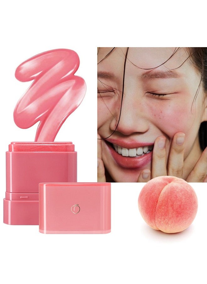 Blush Dewy Cheek & Lip Multi Balm - Fruit Flavor Makeup, Face Brightening Lasting Colo, Blusher Stick Natural Glow Silly Blusher Light And Soft Feeling The Apply On Your Face 01#Peach