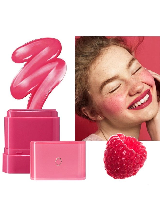 Blush Dewy Cheek & Lip Multi Balm - Fruit Flavor Makeup, Face Brightening Lasting Colo, Blusher Stick Natural Glow Silly Blusher Light And Soft Feeling The Apply On Your Face 05#Rasberry