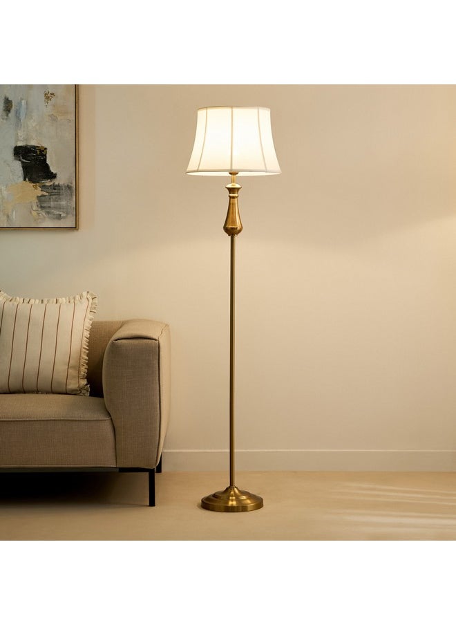 Deme Grame Metal Floor Lamp with Linen Shade 40 x 167 x 40 cm