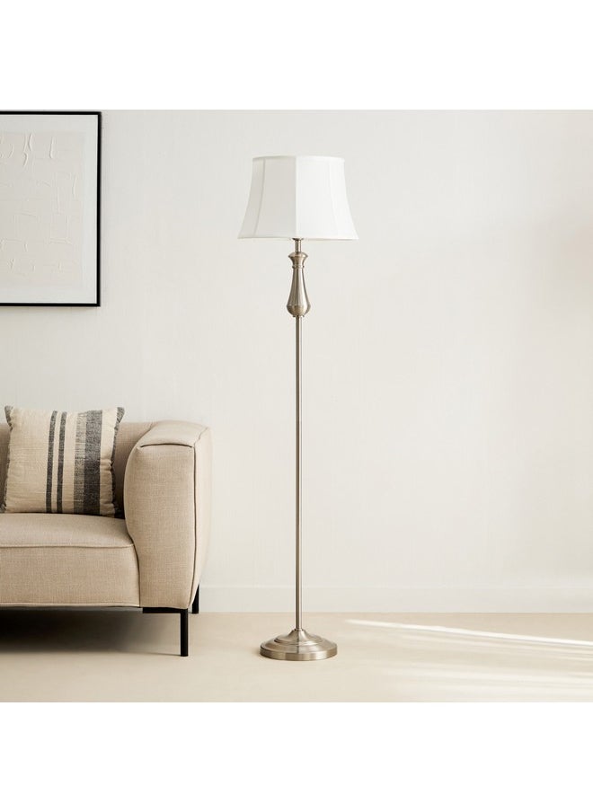 Deme Grame Metal Floor Lamp with Linen Shade 40 x 167 x 40 cm