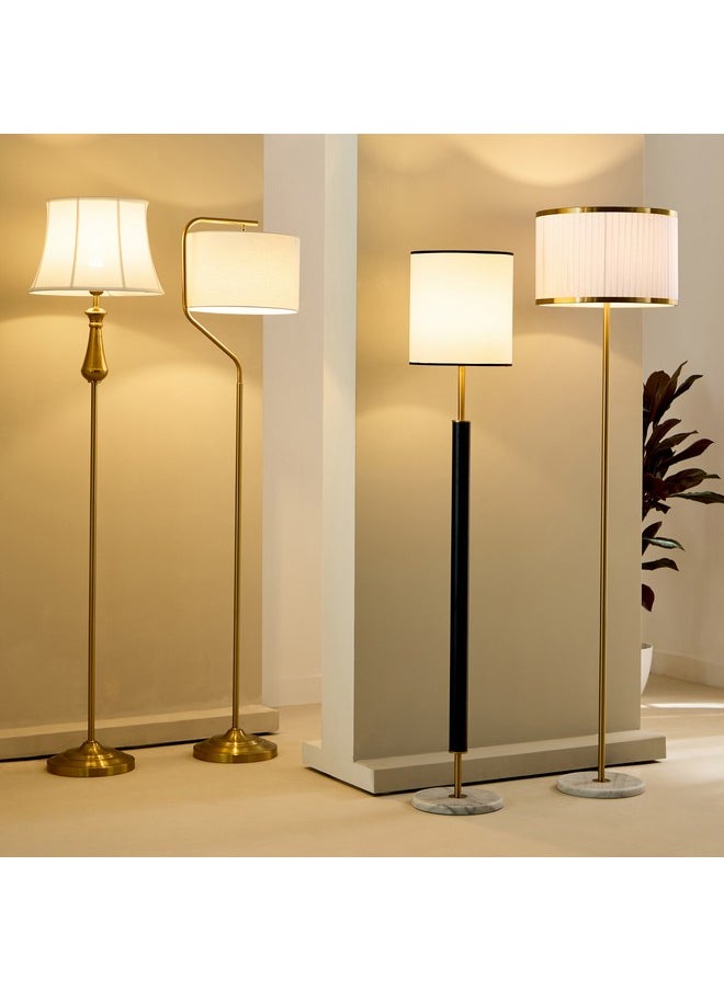 Deme Grame Metal Floor Lamp with Linen Shade 40 x 167 x 40 cm