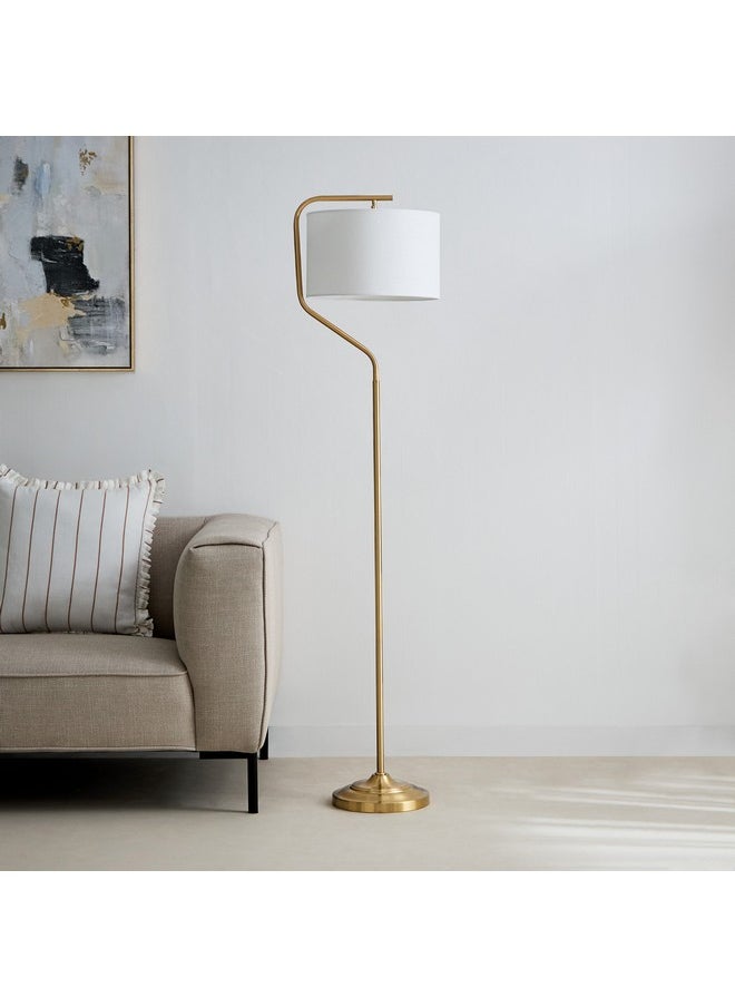 Deme Avala Metal Floor Lamp with Linen Shade 36 x 162 x 36 cm