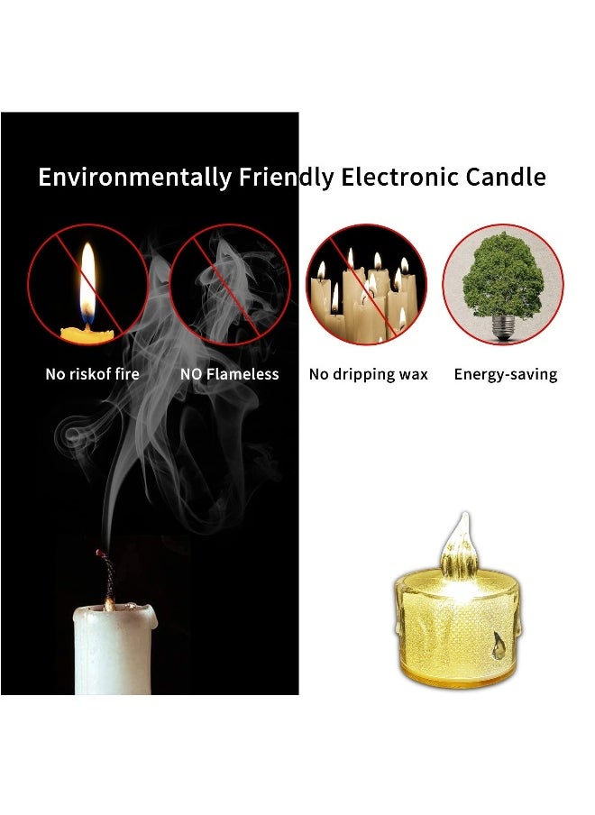 LED Tea Lights Candles, 24 Pack Flameless Led Tealights Battery Operated Fake Electric Candles Decoration for Party Wedding Birthday Mother's Day Gifts, Batteries Include