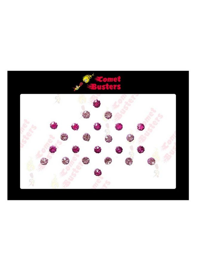 Comet Busters Beautiful Pink Diamond Dot Bindi For Women (Bin120)(2.5Mm)