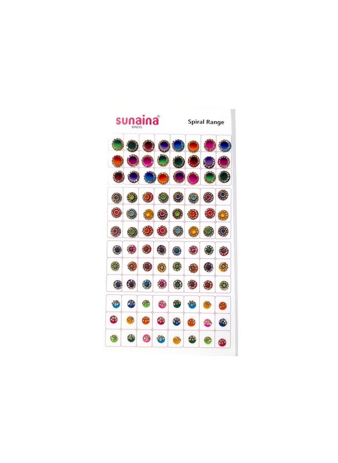 Sunaina (Original) Spiral Designer Assorted Multicolour/Red/Maroon Kumkum Bindi Book For Women Pack Of 1