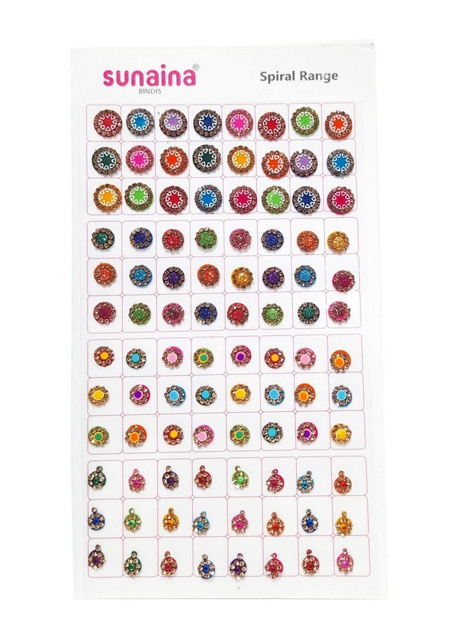 Sunaina (Original) Spiral Designer Assorted Multicolour/Red/Maroon Kumkum Bindi Book For Women Pack Of 1