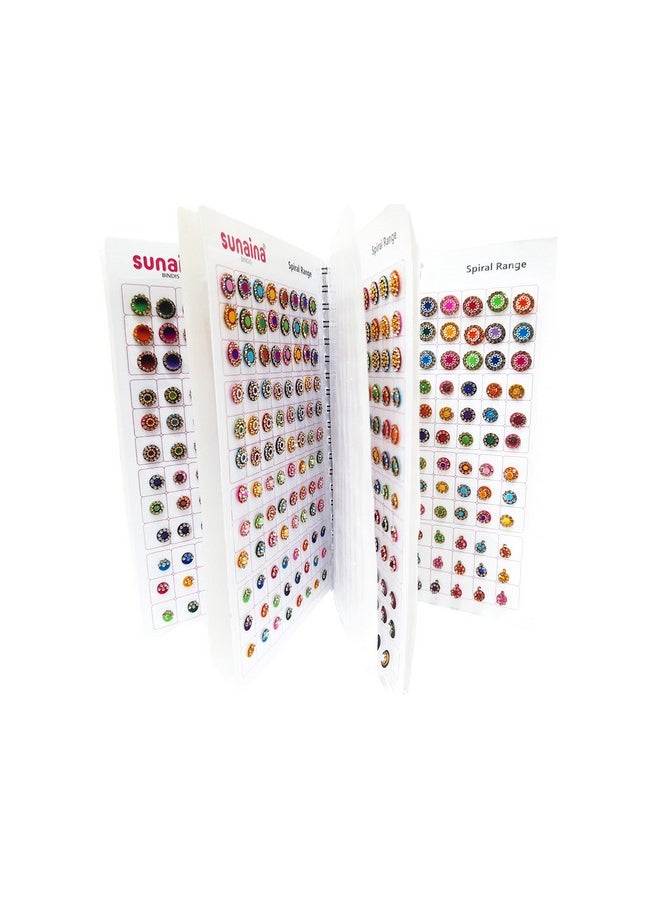 Sunaina (Original) Spiral Designer Assorted Multicolour/Red/Maroon Kumkum Bindi Book For Women Pack Of 1