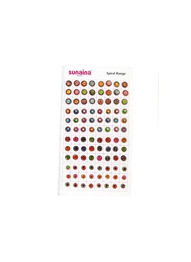 Sunaina (Original) Spiral Designer Assorted Multicolour/Red/Maroon Kumkum Bindi Book For Women Pack Of 1