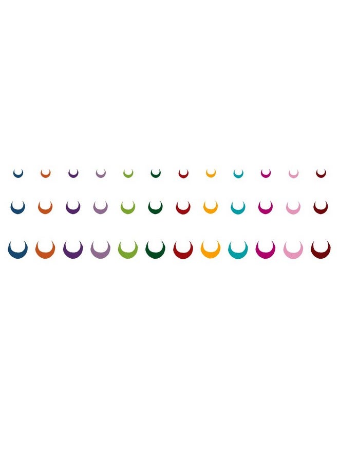 Comet Busters Multicolored Multisized Moon Bindis (5Mm, 7Mm, 9Mm) (Bv1368)