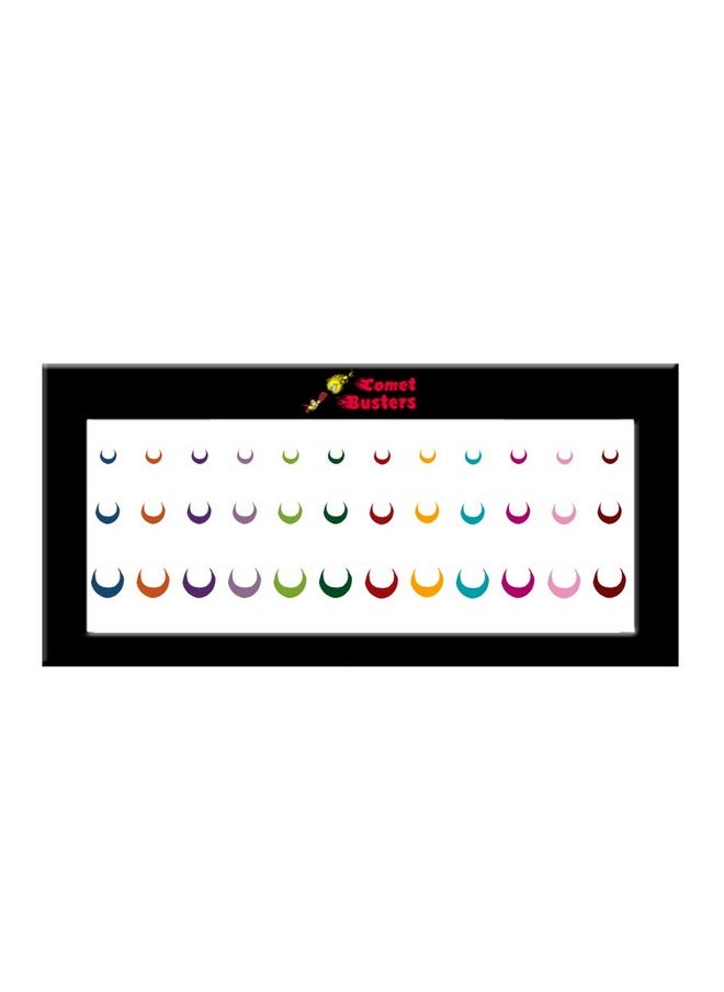 Comet Busters Multicolored Multisized Moon Bindis (5Mm, 7Mm, 9Mm) (Bv1368)