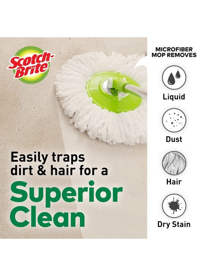 Scotch-Brite 2-In-1 Bucket Spin Mop Refill ( Microfiber, White )