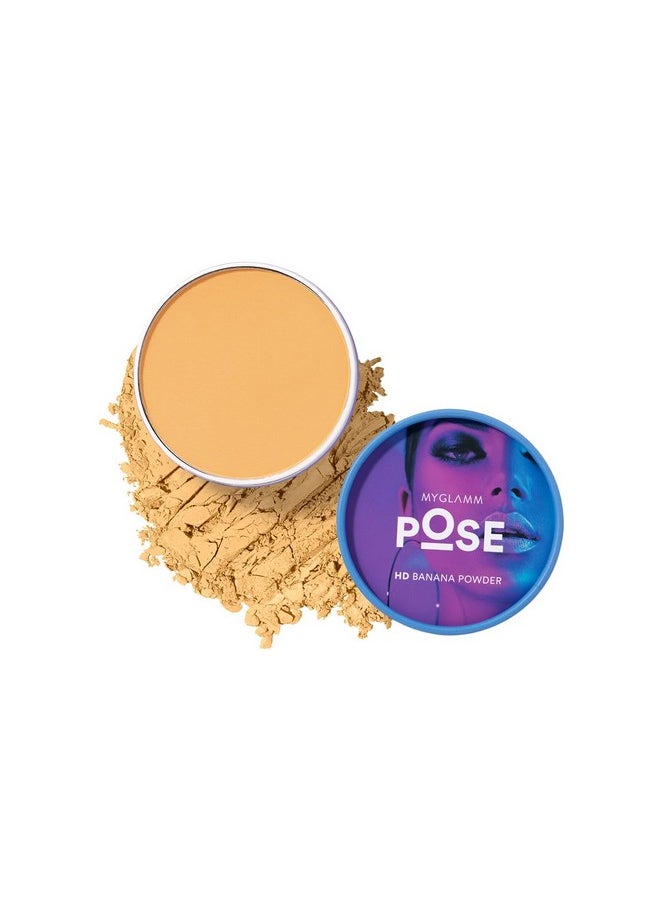 Pose Hd Banana Powder,Yellow-9 G| Normal Skin Type| Matte Finish