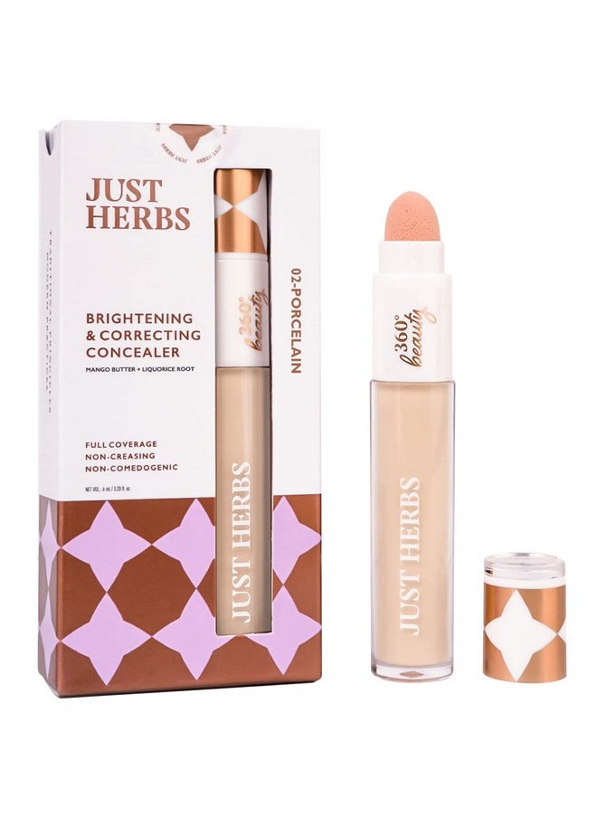 Concealer For Face Makeup With Liquorice Root Dewy Finish, Full Coverage Ultra Blendable Dark Circle Spot Brightening And Correcting Concealer 6Ml (Procelain)