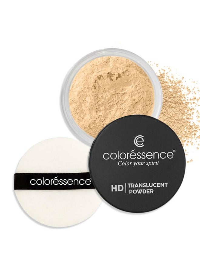 Hd Translucent Loose Powder For Makeup Setting | Lightweight & Ultra Fine | Mattifying Oil-Free Formula | Ivory - 10G