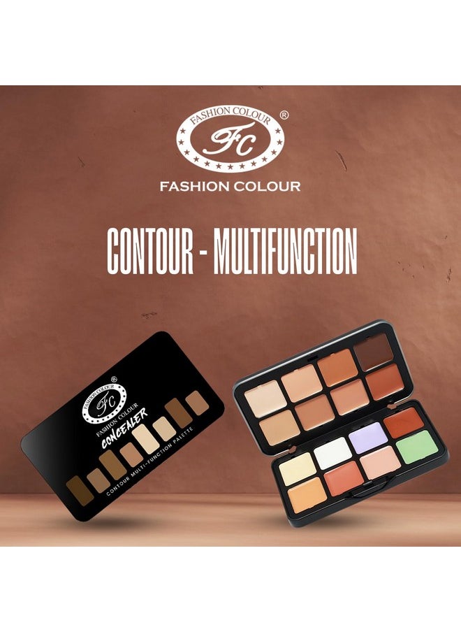 Glamorous Full Coverage Concealer Corrector Contour Palette | Creamy Texture Moisturizing & Lasting | Easy To Blend & Lightweight Concealer For Face Makeup (32Gm)