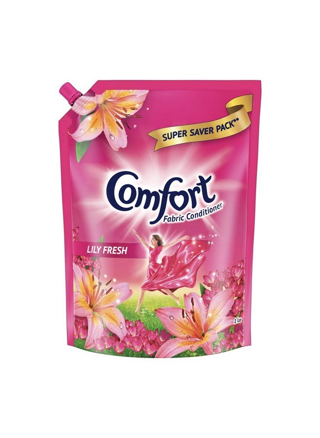 After Wash Fabric Conditioner (Fabric Softener) Pouch, For Softness, Shine And Long Lasting Freshness, 2 Ltr