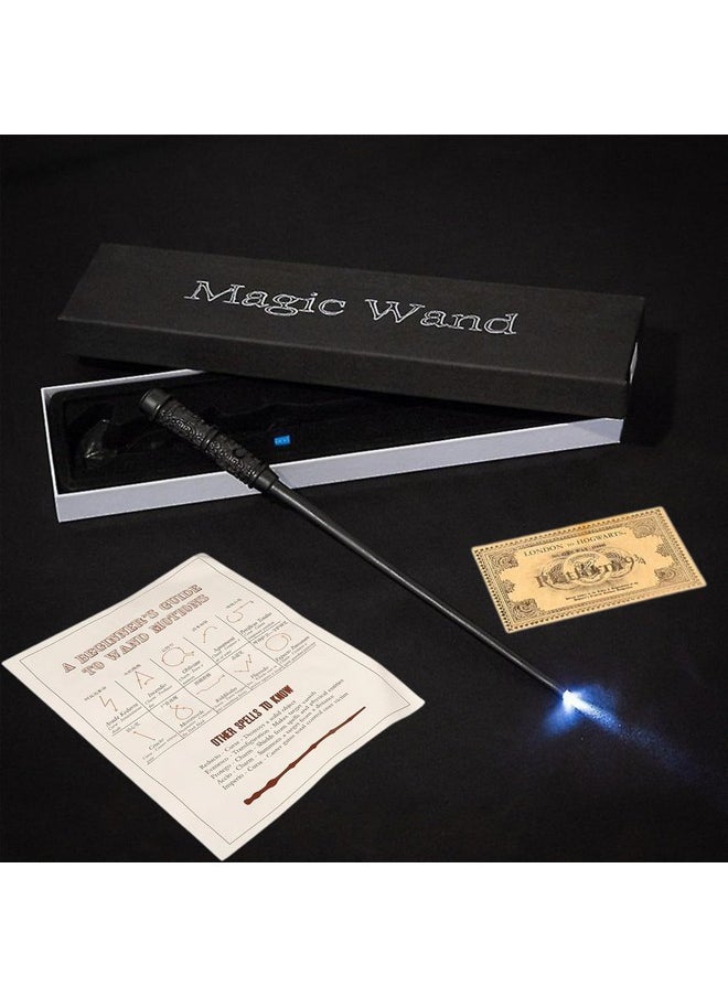 Harry Potter Wand With Magic Spell And Platform Ticket | Wizard Cosplay Light Up Led Sorcerer’S Witchcraft Magic Dress Up Wand For Potterheads | 33 Cm | (Severus Snape)