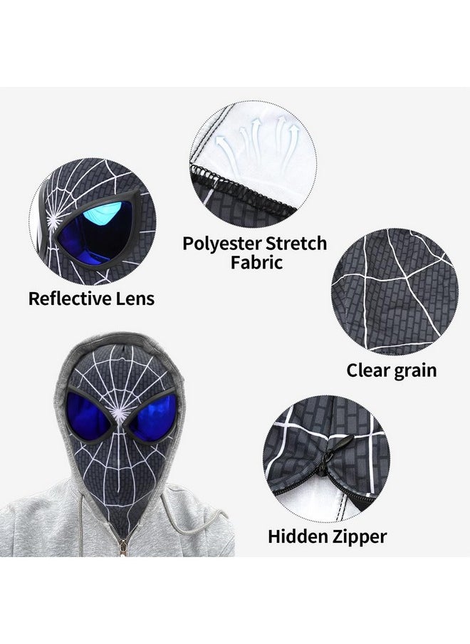 ® 3D Spider-Man Mask, Spiderman Masks Spider Man Cosplay Costumes Superhero Lenses, Superhero Costume Mask For Adult Kids, Role Play Masks For Halloween Christmas (Black White)